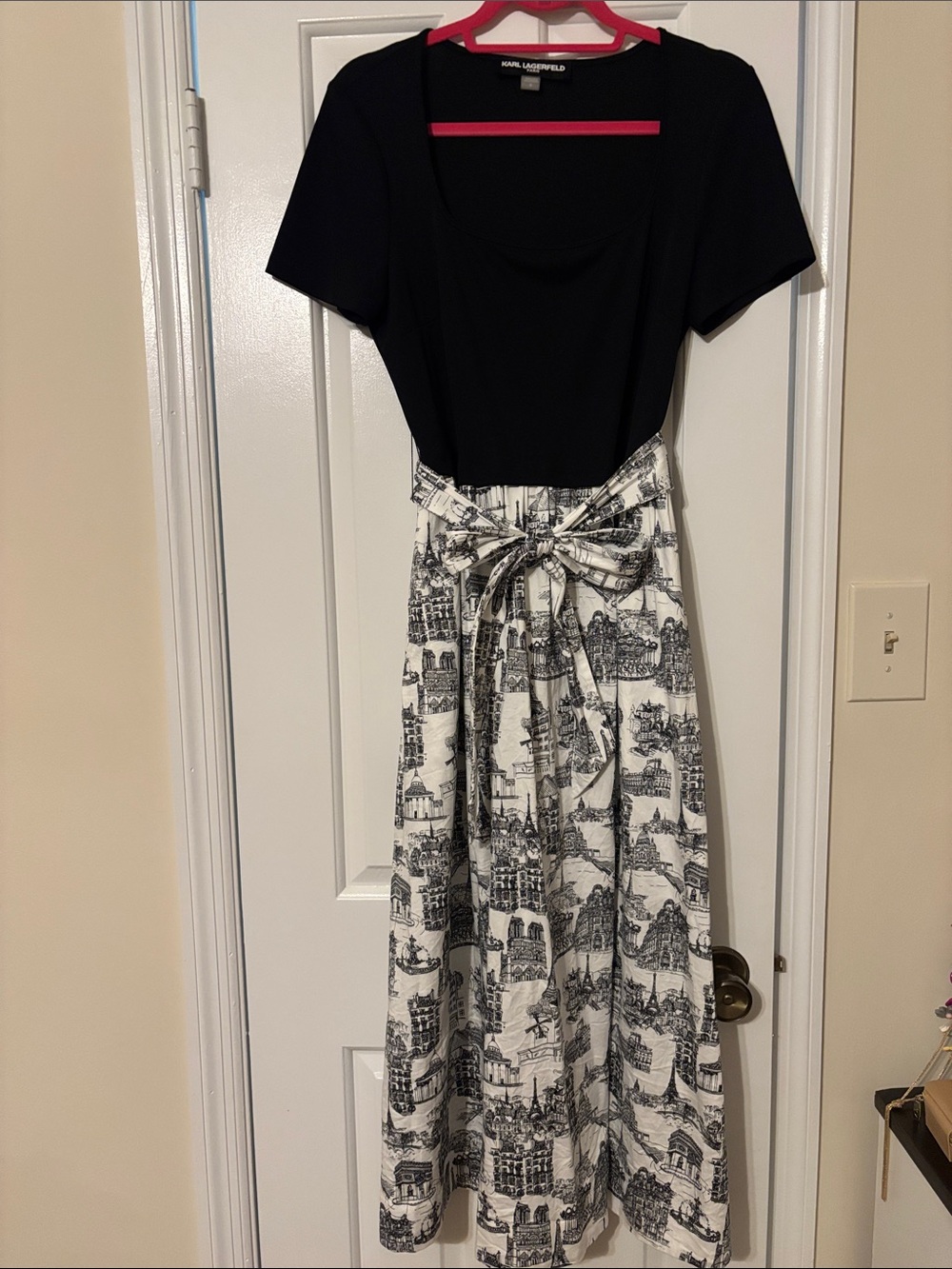 Karl Lagerfeld Boat Neck Midi Dress